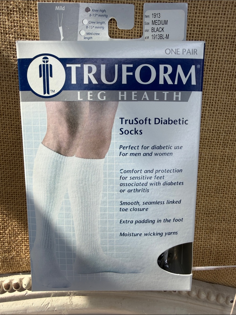 Truform TruSoft Diabetic Socks - White (Men)